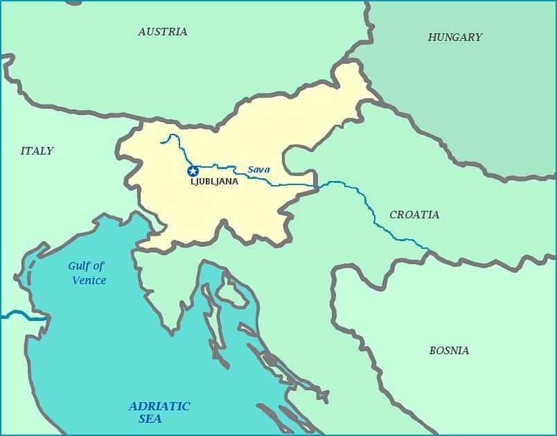 Mapa Słoweńskiego wybrzeża