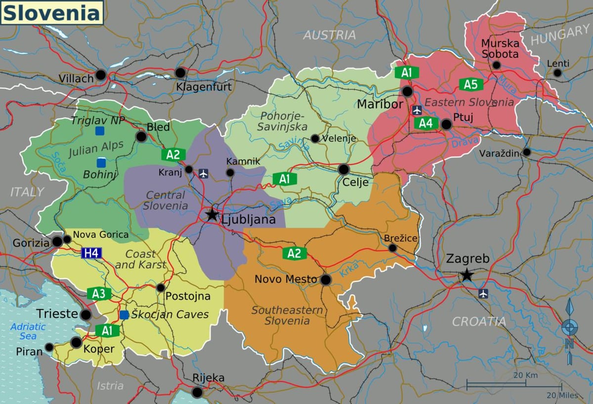 Słowenia zabytki mapa