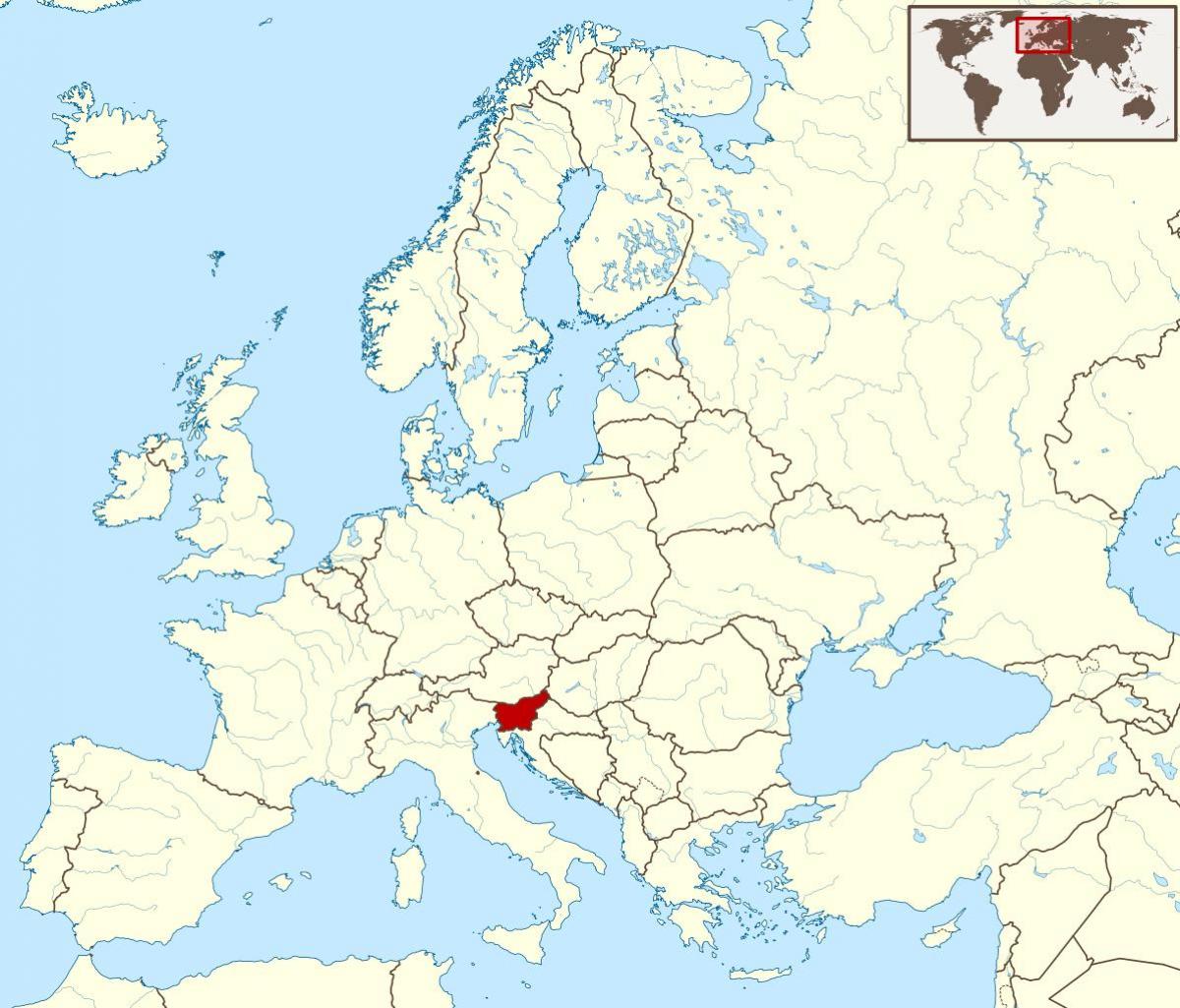 Lokalizacja Słowenii na mapie świata