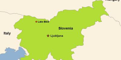 Mapa Lublana Słowenia