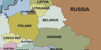 Mapa Słowenii i sąsiednich krajów