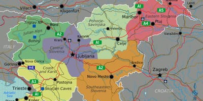 Słowenia mapa kraju