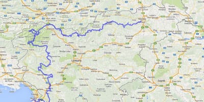 Mapa słoweńskiej górskiej ścieżce