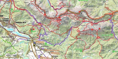 Mapa Słoweńskie Alpy