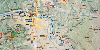 Mapa Słowenii na rowerze