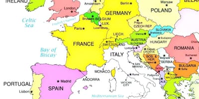 Na mapie Europy Słowenia