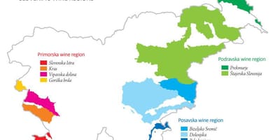 Mapa Słowenii wino
