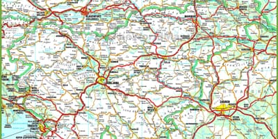 Mapa szczegółowa Słowenii