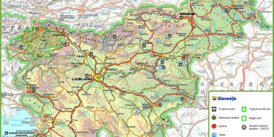 Mapa Słowenii drodze